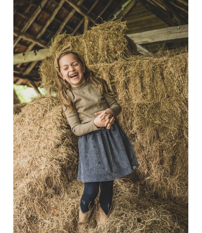 LOOXS Little winter velvet rok meisjes - donker blauw