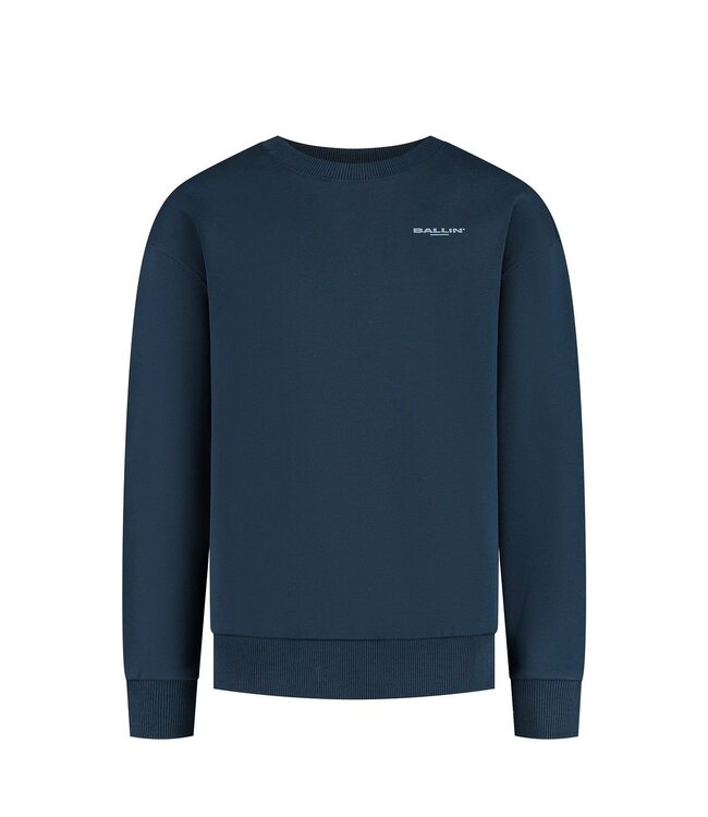 Ballin winter sweater jongens - navy blauw - zigzag logo