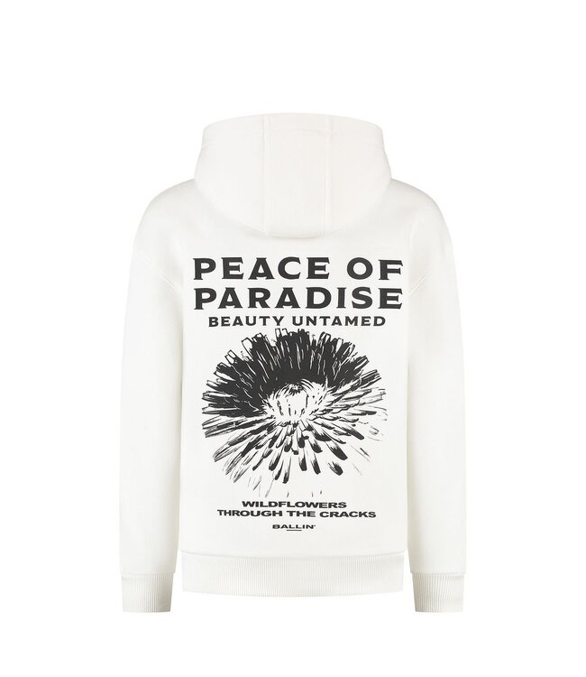 Ballin winter hoodie jongens - off wit - peace of paradise