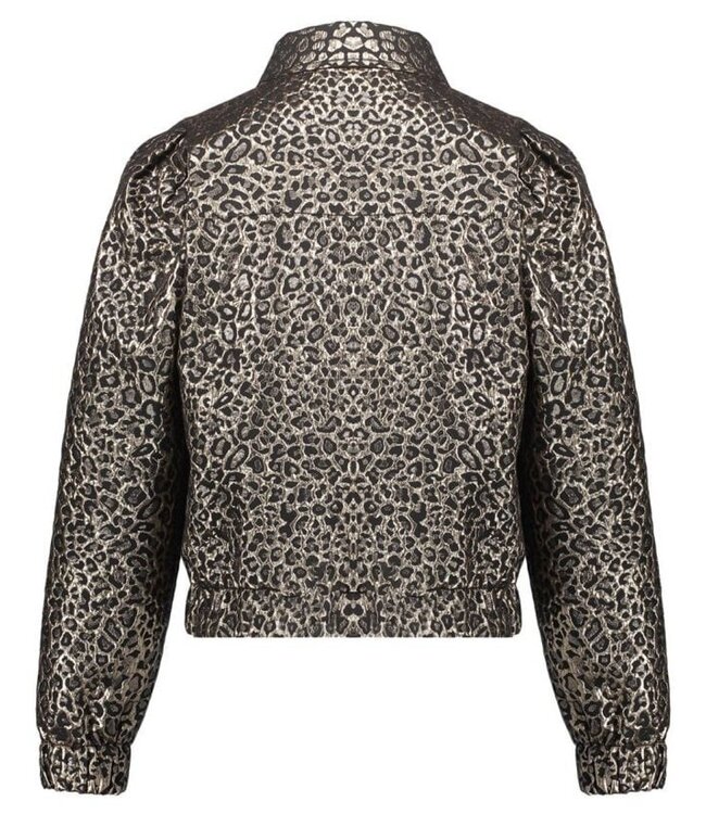 Geisha winter jas meisjes - goud/zwart - metallic, luipaard