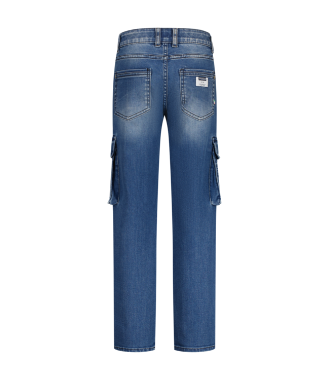 Vingino winter jeans broek jongens - blauw - Paolo Cargo - straight fit