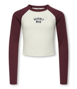 Kids ONLY winter top meisjes - paars - KogBina - slim fit, longsleeve