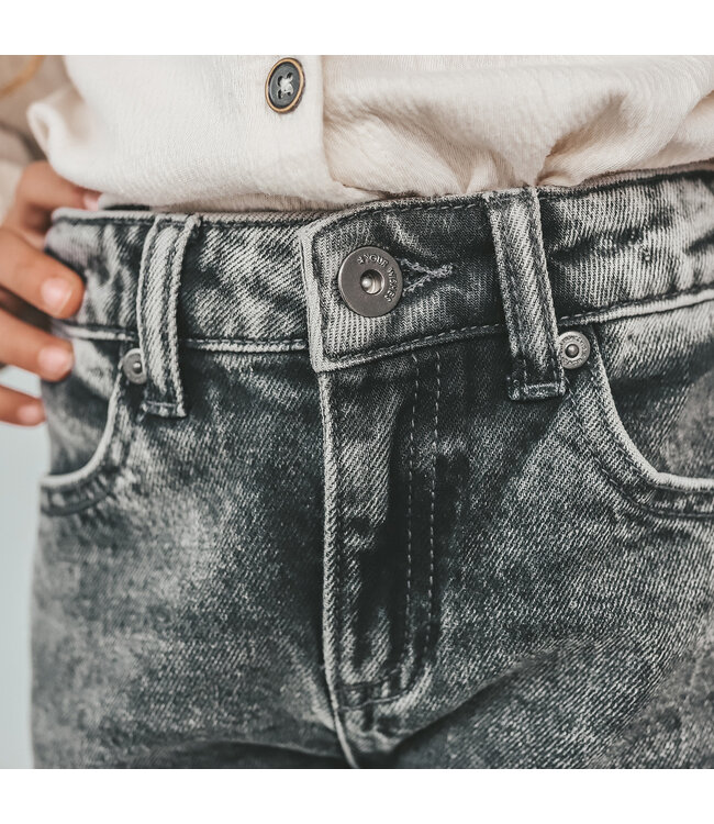 Your wishes winter jeansbroek meisjes - grijs - wide leg fit, glitter, stretch