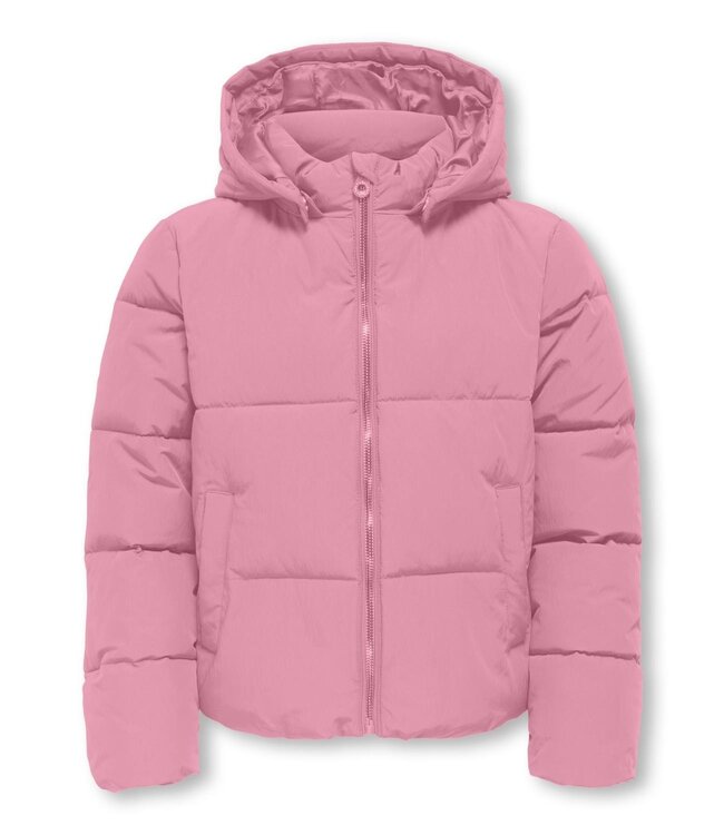 Kids ONLY winter winterjas meisjes - roze - puffer - Kogmalia