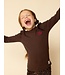 LOOXS Little winter t-shirt meisjes - donker bruin - rib/longsleeve
