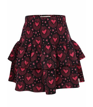 LOOXS Little winter rok meisjes - bruin - ruffle/harten
