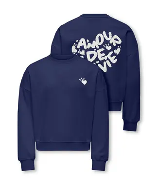 Kids ONLY winter sweater meisjes - blauw - KogTammie - relaxed fit