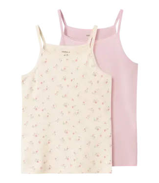 Name it winter ondergoed meisjes - wit - 2p top - NkfStrap