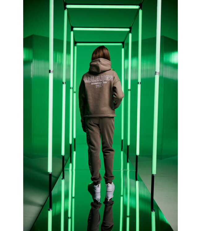 Malelions winter tracksuit meisjes - choco bruin - Tribe + GRATIS PET!