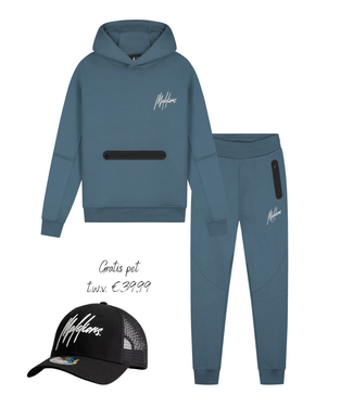 Malelions winter tracksuit jongens - teal blauw - Sport Counter + GRATIS PET!