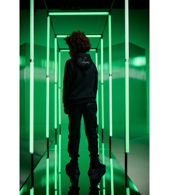 Malelions winter tracksuit jongens - zwart grijs - Essentials + GRATIS PET!