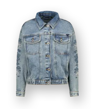 Vingino zomer spijkerjasje meisjes - blauw - Tori - loose fit