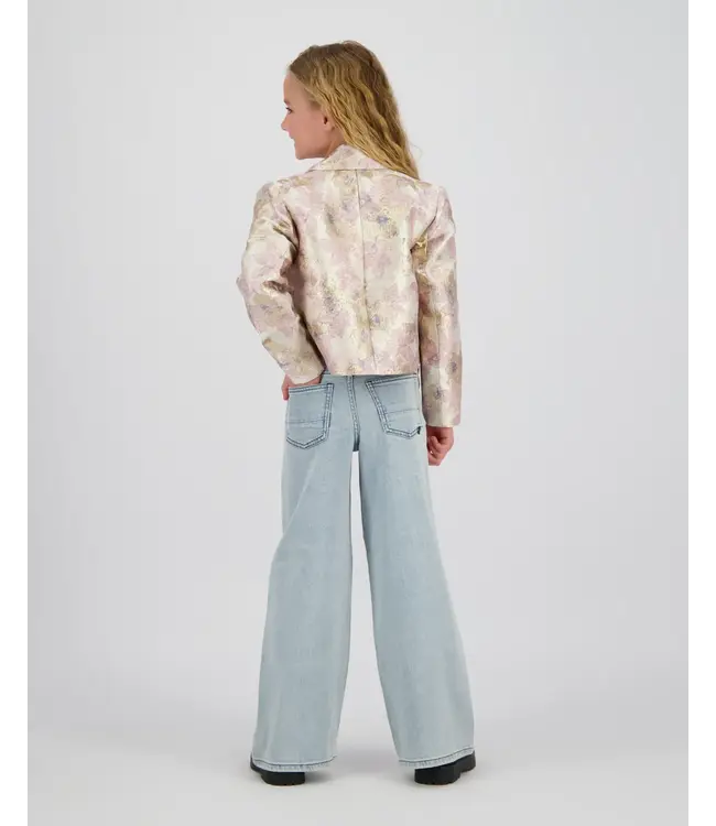 Vingino zomer jeans broek meisjes - Cita - blauw - extra wide leg