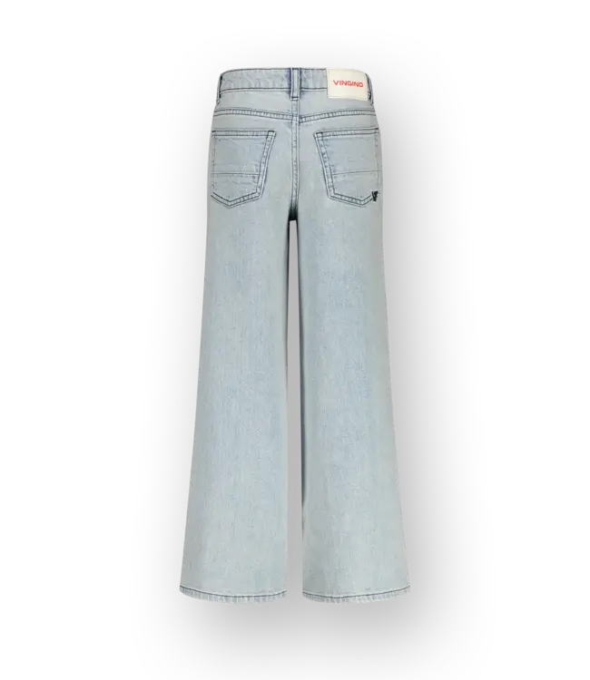 Vingino zomer jeans broek meisjes - Cita - blauw - extra wide leg