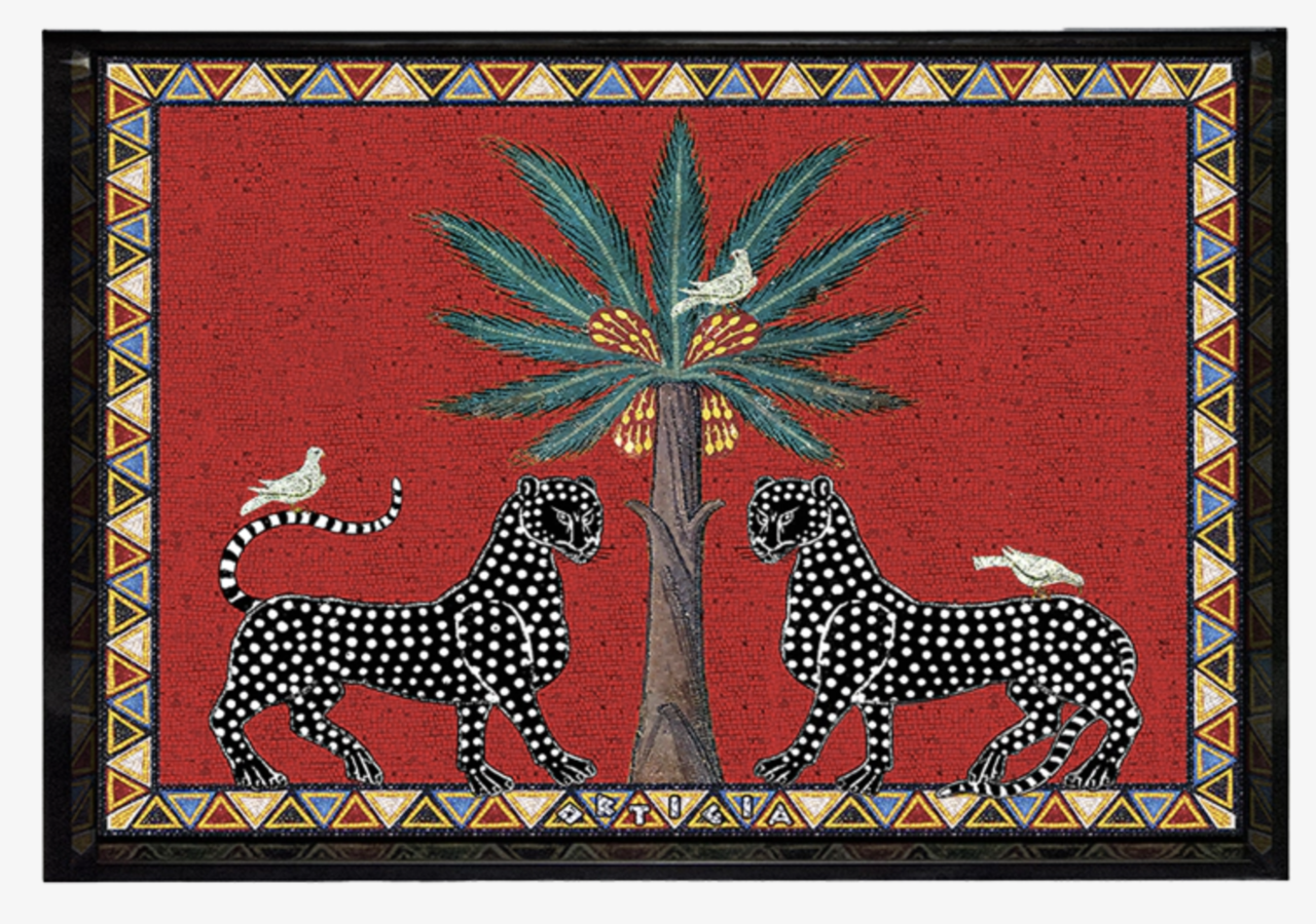 Tray Red Mosaico Medium