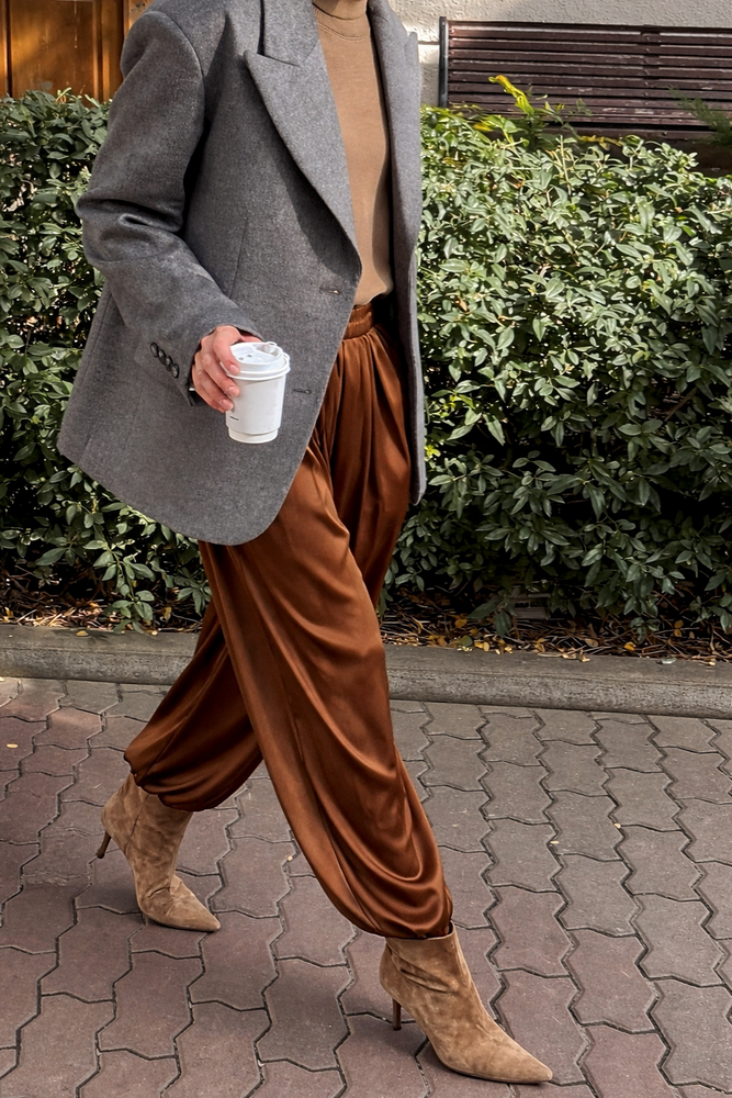 Balloon pantalon tabac