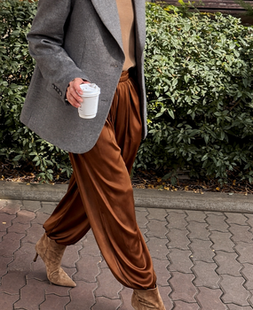 Balloon pantalon tabac