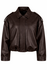 Leather look bomber