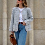 Denim glitter jacket