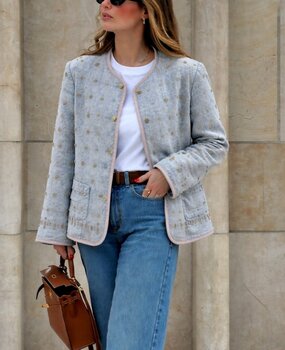 Denim glitter jacket