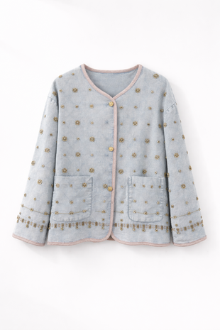 Denim glitter jacket