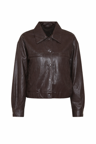 Pleather jacker brown TU