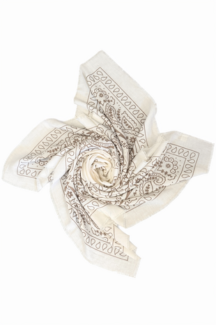 Bandana scarf beige
