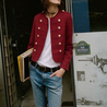 Boucle red jacket
