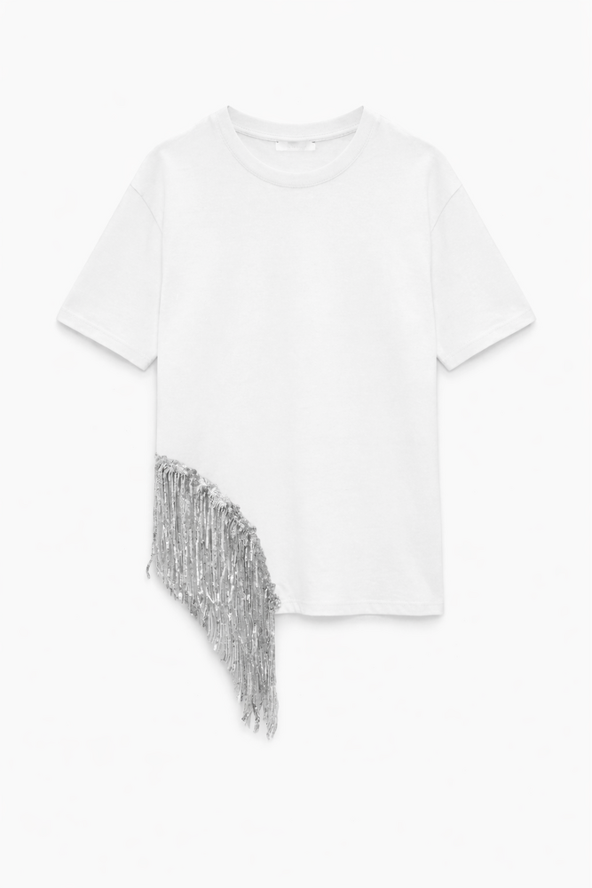 TSHIRT SEQUIN FRINGE TU