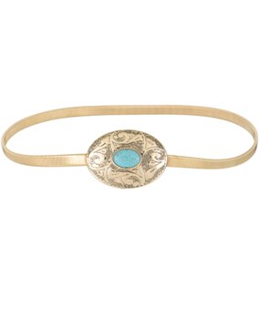 Belt turquoise gold