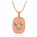 Mickey ketting  soft pink