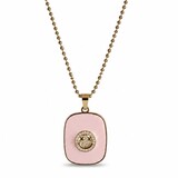 Smiley ketting Soft pink
