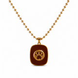 Paw print necklace