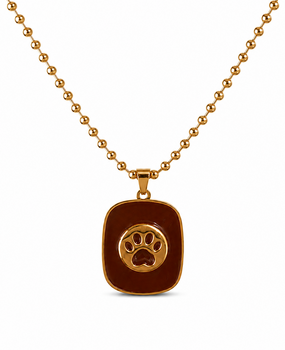 Paw print necklace