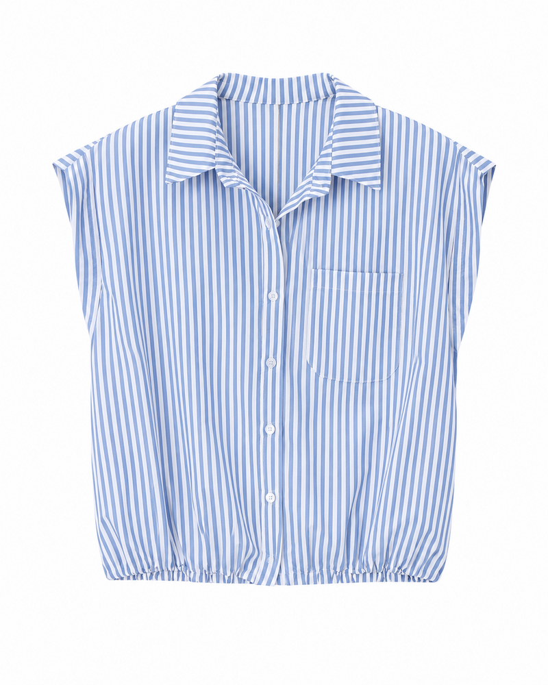 Streep crop blouse TU