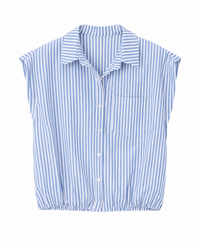 Streep crop blouse TU