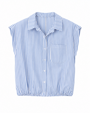 Streep crop blouse TU