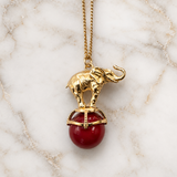 Ruby Elephant Necklace