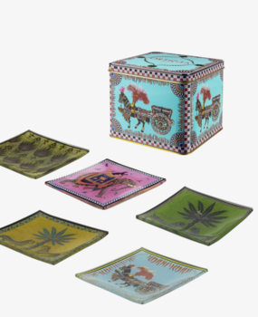Tin Carretto 5 Glass Plates