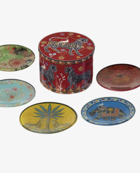 Tin 5 Glass Plates
