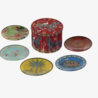 Tin 5 Glass Plates