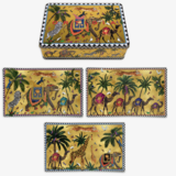 Tin Flying Tiger 3 Glass Plates Tin Flying Tiger 3 Glass Plates