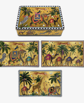 Tin Flying Tiger 3 Glass Plates