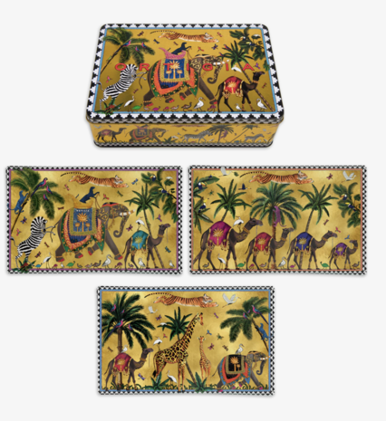 Tin Flying Tiger 3 Glass Plates