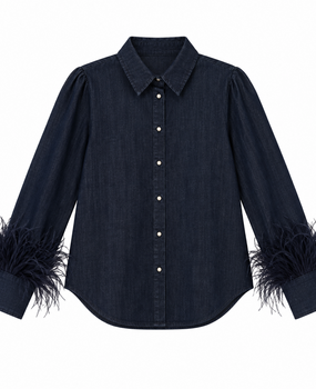 Jeans feather Blouse