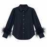 Jeans feather Blouse
