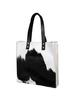 Van Buren sinds 1861 Cowhide Shopper - Black & White