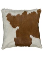 Van Buren sinds 1861 Coussin Peau de Vache Marron & Blanc - 45x45cm