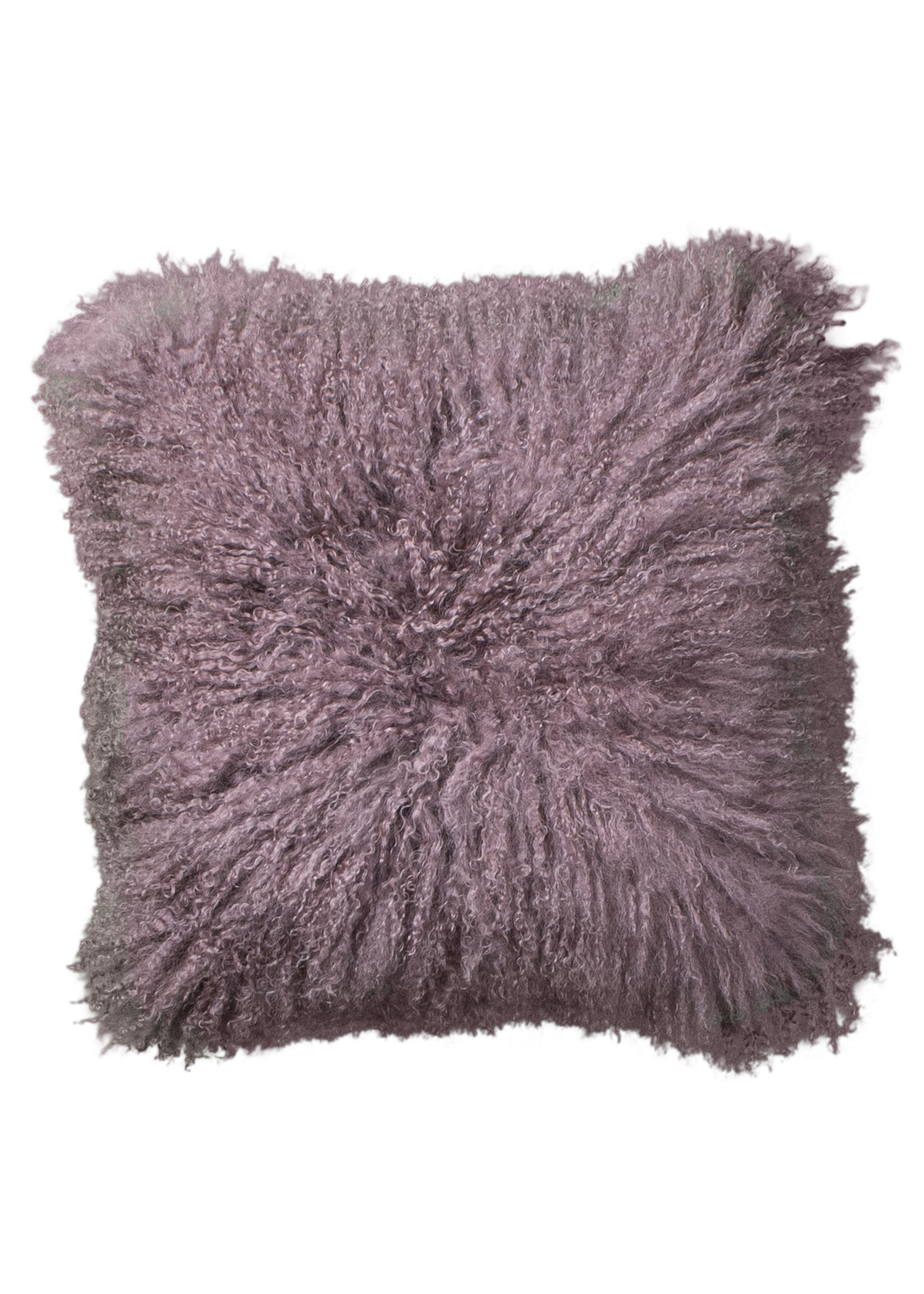 Van Buren sinds 1861 Coussin Peau de Mouton du Tibet - Violet Vintage - 45x45cm