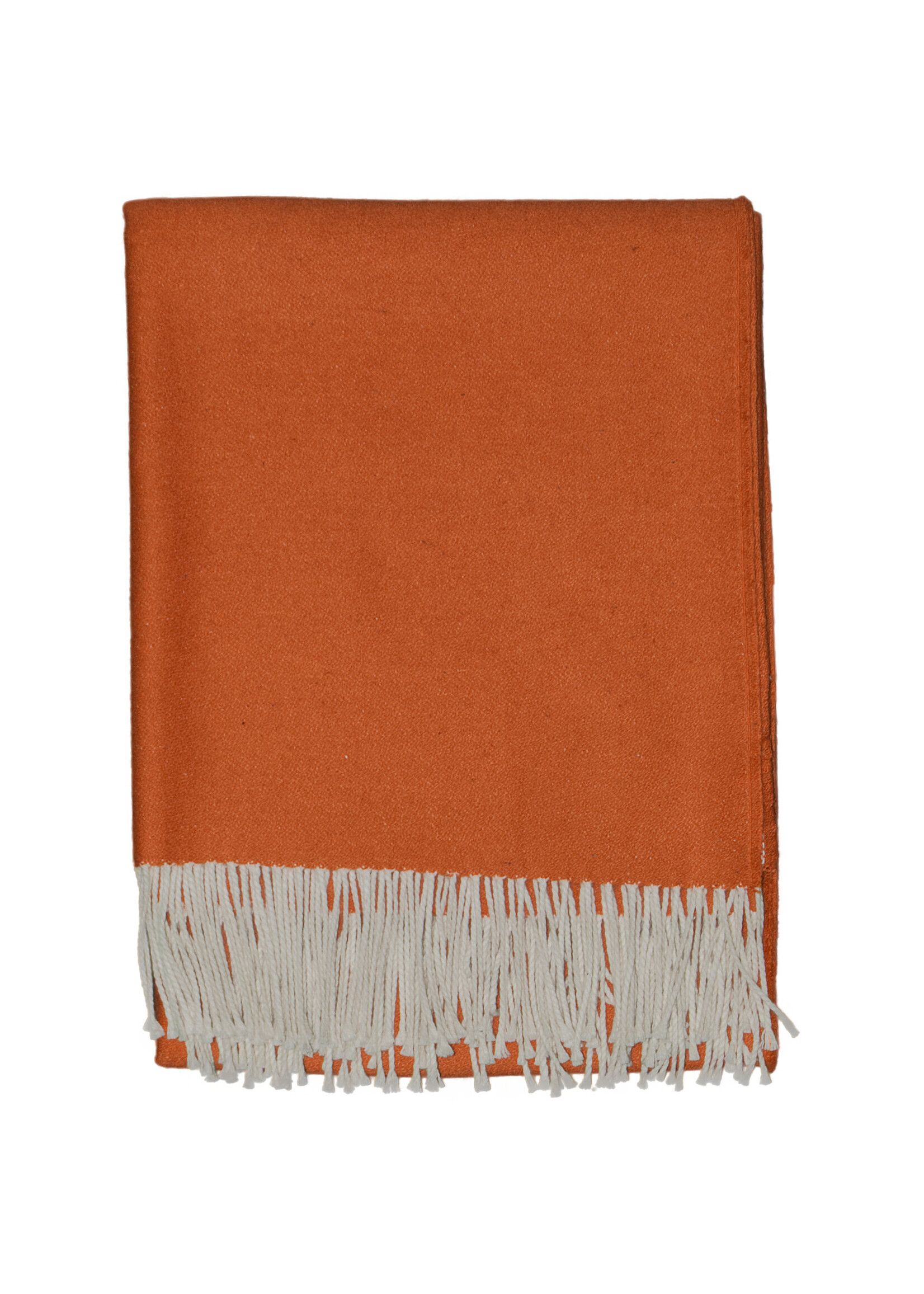 Van Buren sinds 1861 Light Alpaca Plaid - Orange - 175x135cm